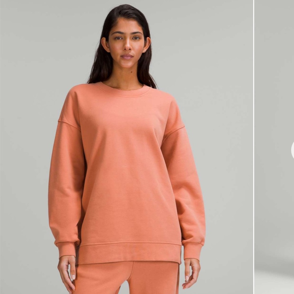 Lululemon Perfectly Oversized Crew Pink Savannah size 6 fit